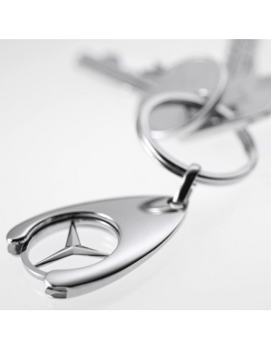 Genuine Mercedes Benz Key Ring Shopping Cart Chip Key Chain