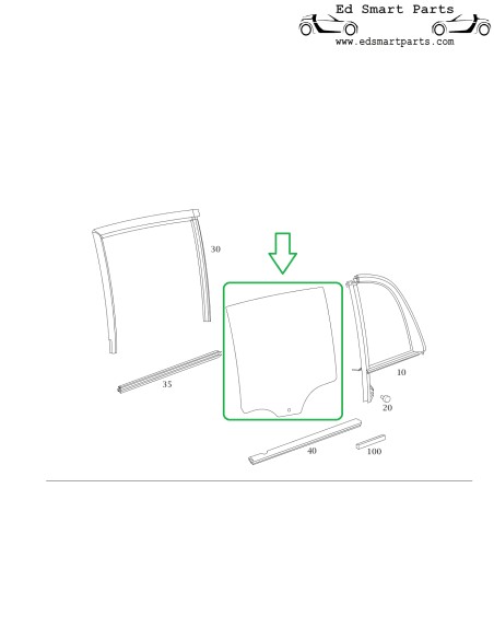 Nuovo finestrino a manovella Smart ForFour 454