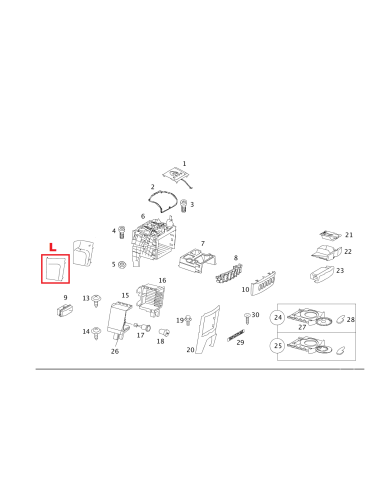 Nuevo Smart Roadster 452 PANEL VERTICAL STRUT CONSOLA CENTRAL GRIS SATURNO lado izquierdo o derecho