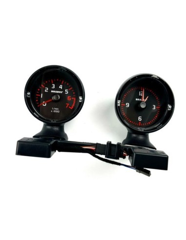 Smart Fortwo 451 dash pods rev. count and clock in Brabus design