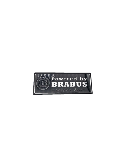 Aluminium Powered by Brabus-Abzeichen, Emblem, Aufkleber für die Innenseite des Kofferraums Aluminium Powered by Brabus-Abzeichen, Emblem, Aufkleber für die Innenseite des Kofferraums