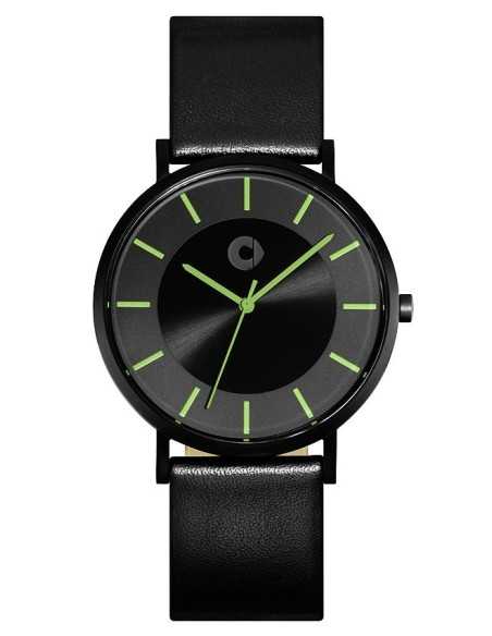 Unisex horloge, slim, groen zwart/groen Unisex horloge, slim, groen zwart/groen