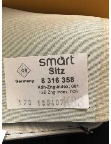 Nuevo cojín de asiento Smart Roadster 452 Mikado Black