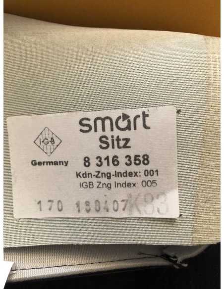 Nouveau coussin de siège Smart Roadster 452 Mikado Black Nouveau coussin de siège Smart Roadster 452 Mikado Black