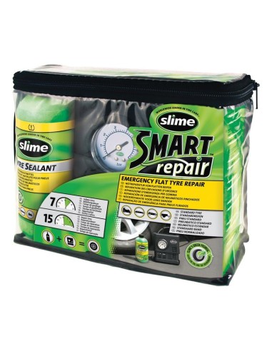 Smart Tyre Repair Kit - Puncture Repair for Cars (Complete Compressor Kit)