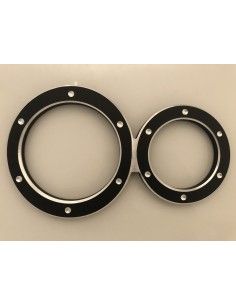 Aluminium sierlijsten Zwarte snelheidsmeter + toerenteller + extra instrumentenringen voor smart Roadster 452 2