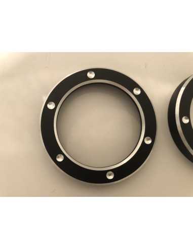 Capas de acabamento em alumínio Velocímetro preto + conta-rotações + anéis de instrumentos adicionais para smart Roadster 452