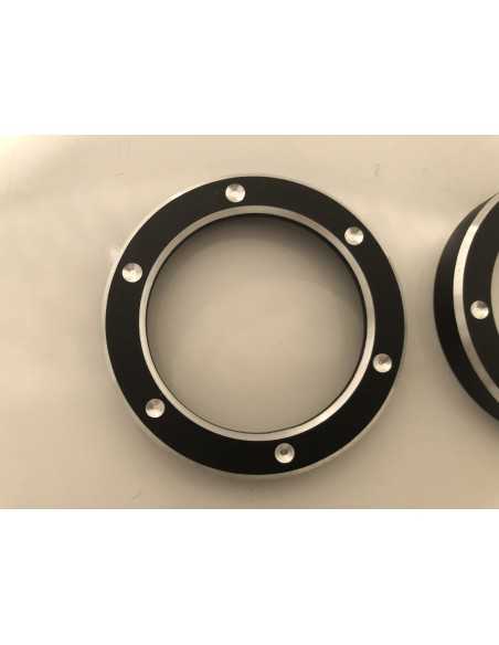 Aluminum trim covers Black speedometer+rev counter + additional instruments rings for smart Roadster 452 Aluminum trim covers Black speedometer+rev counter + additional instruments rings for smart Roadster 452