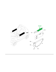 New Smart Crossblade Door Arm Pad left or right OEM 2