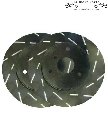 Paire de disques rainurés EBC Ultimax BlackDash USR pour smartfortwo 450/451 et roadster 452
