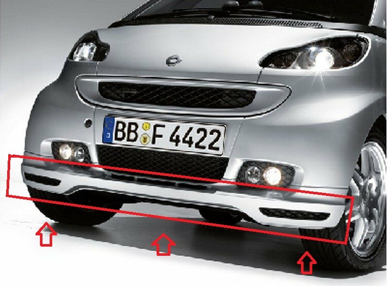 Smart ForTwo 451 Brabus Xclusive front spoiler