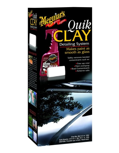 kit de démarrage Meguiars Quik Clay (50g Clay /473ml Quik Detailer)