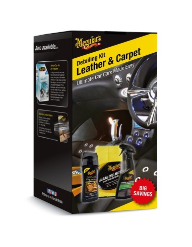 Kit de détail en cuir et tapis Meguiars