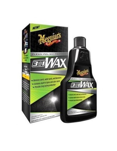 Meguiars 3-en-1 Cire 473ml + Mousse Pad