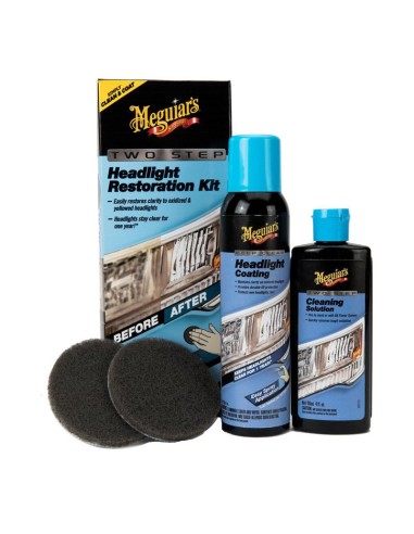 Meguiars Perfect Clarity Headlight Restoration Kit (118ml Cleaner/118ml Coating/2 Pads)