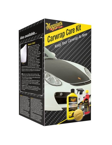 Meguiars Kit de Cuidados do Carwrap (G17716/G3626/G36516/espuma pad)