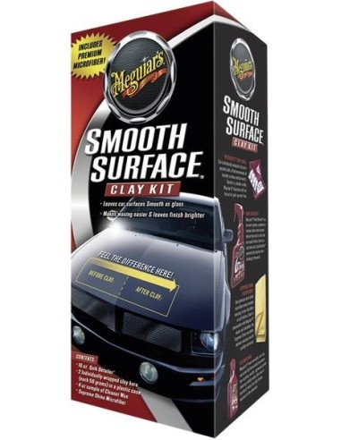 Meguiar's Smooth Surface Clay Kit (2x80g Clay/473ml Quik Detailer/ 1 Cloth)