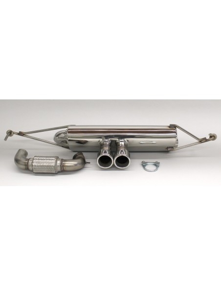 S Mann Sport Exhaust S FLOW centre twin T for smart ForTwo 453