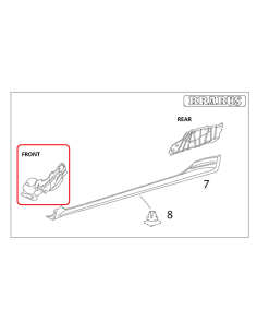 Sección de soporte del faldón lateral Brabus para Smart Roadster 2