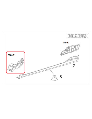 Smart Roadster Brabus Side Skirt carrier section