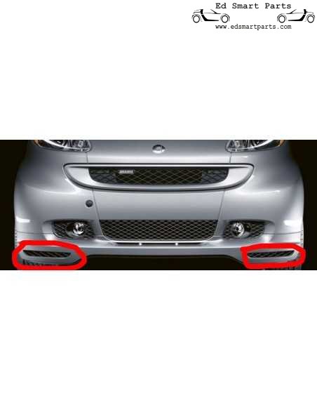 Smart ForTwo 451 Spoiler anteriore Brabus griglia gitter sinistra o destra