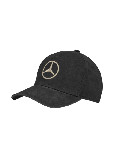 Mercedes mujer gorra bordado logotipo algodón negro