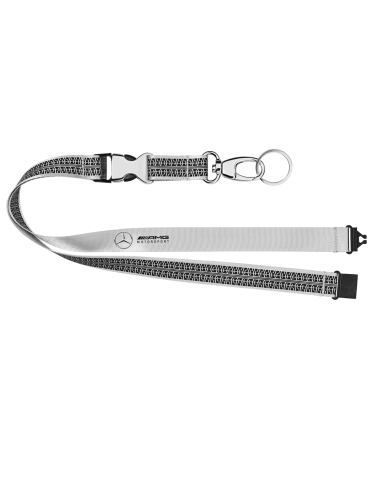 Genuine Mercedes-Benz Silver AMG Motorsport Lanyard