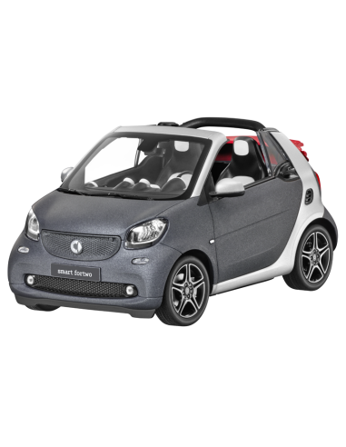 NOREV 1/18 SMART FORTWO CABRIOLET 2015 MATT GRAU SILBER BORDEAUX 1:18