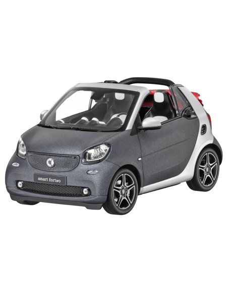 NOREV 1/18 SMART FORTWO CABRIOLET 2015 MATT GREY SILVER