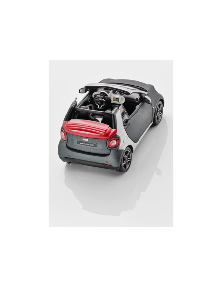 NOREV 1/18 SMART FORTWO CABRIOLET 2015 GRIS MATE PLATA BURDEOS 1:18 NOREV 1/18 SMART FORTWO CABRIOLET 2015 GRIS MATE PLATA BURDEOS 1:18