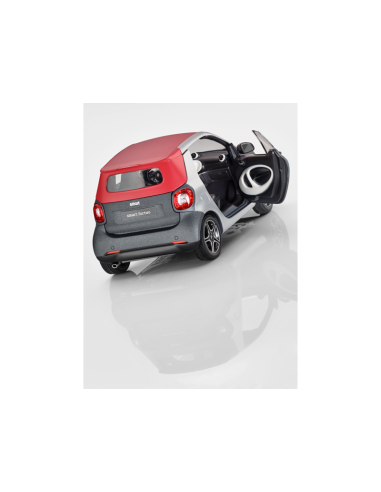 NOREV 1/18 SMART FORTWO CABRIOLET 2015 CINZA FOSCO PRATA BORDEAUX 1:18