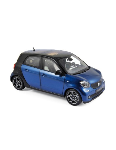 NOREV smart forfour 453 Prime Black/Blue Model Car 1:18