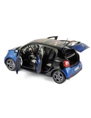 Modèle réduit de voiture Smart Forfour 453 Prime Noir/Bleu NOREV 1:18