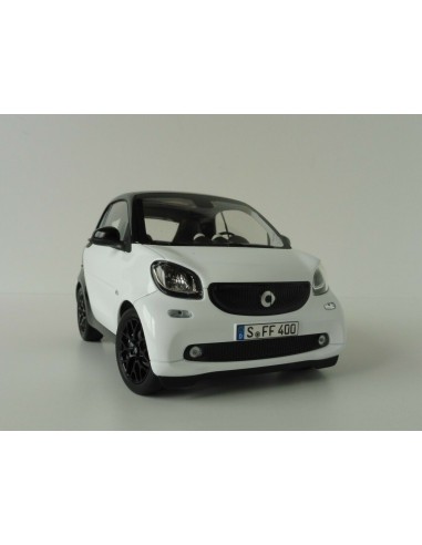 NOREV 1/18 SMART FORTWO BIANCO E NERO 1:18