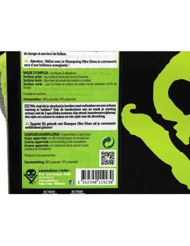 Guante de lavado Voodoo Ride Extra Wash Mitt - Guante con 3 funciones