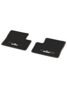 Tapetes de veludo originais Smart 453 FORFOUR BRABUS Preto com costura laranja 2