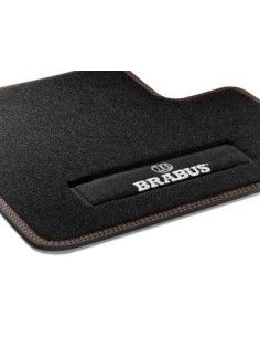 Tapis de sol en velours Smart 453 FORFOUR BRABUS d'origine avec coutures noires et orange