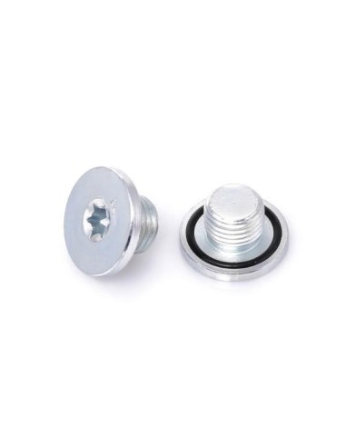 Oil sump drain plug with gasket