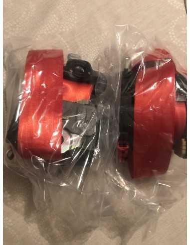 Pretensionatori cinture di sicurezza Smart Roadster coppia destra e sinistra, nuove cinture rosse