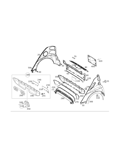 Genuine FILLISTER HEAD SCREW FENDER AND REAR CENTER SECTION AT BODY Smart Fortwo 451