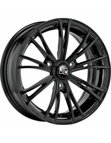 MSW X2 Velgen Glanzend Zwart 15 Inch ET30 3x112 Complete set voor Smart Fortwo 451