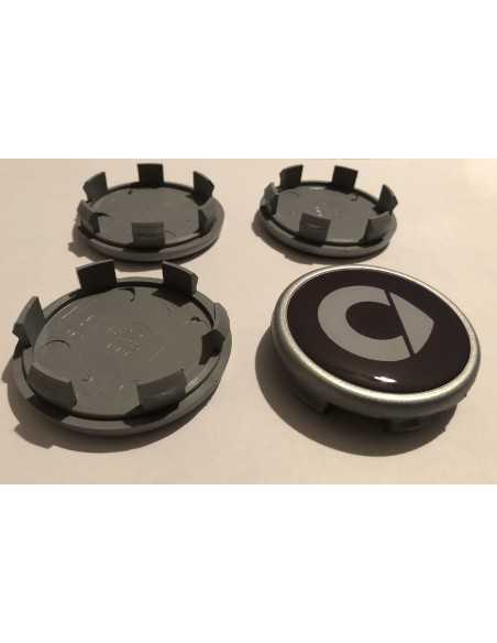 Juego de tapacubos centrales para ruedas Smart con el logotipo "new style" para ruedas Smart originales