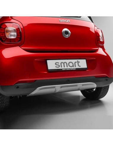OEM Genuine Smart ForFour(453) BRABUS CROSSTOWN OPTICAL UNDERRIDE PROTECTION GUARD, SILVER REAR