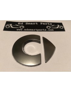 Chickenhead Logo / emblem for bonnet Silver, self-adhesive