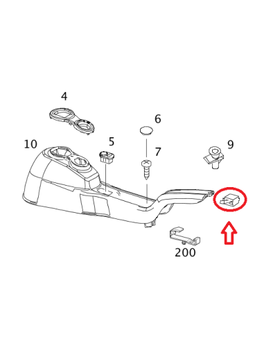 Smart Roadster centre tunnel TRANSVERSAL RIB MTK