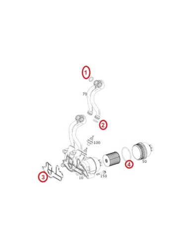 Smart Fortwo 450 & Roadster 452 oil cooler seal sealing ring