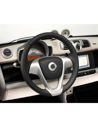 Volante sportivo in pelle Smart ForTwo 451 con funzione di cambio al volante