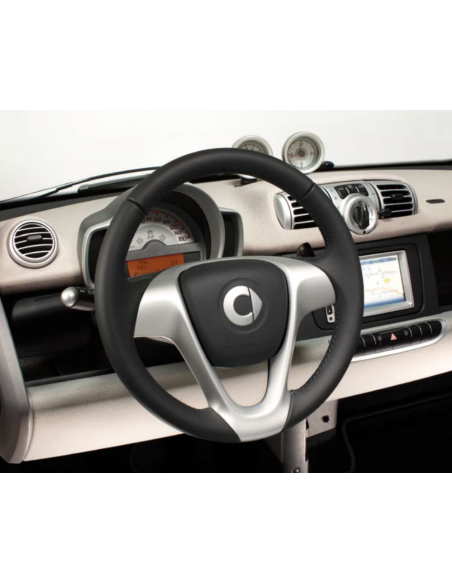 Volante sportivo in pelle Smart ForTwo 451 con funzione di cambio al volante