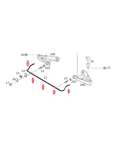 New Genuine Front Axle Stabiliser Smart Roadster