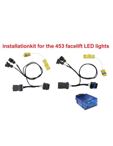 Smart Fortwo 453 LED Facelift Headlights cable adapter installationkit with dongle